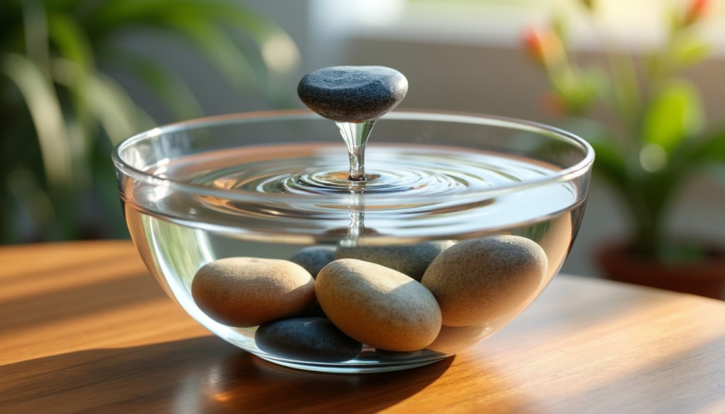 découvrez comment réaliser facilement une fontaine de table décorative en utilisant un simple verre et quelques pierres. un tutoriel diy accessible pour ajouter une touche zen et relaxante à votre intérieur !