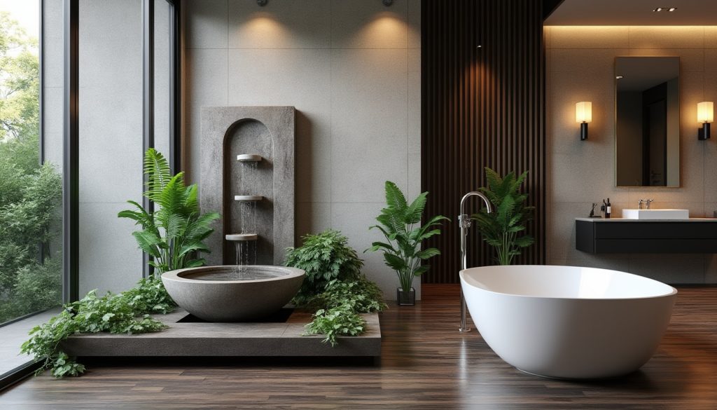 découvrez des idées déco inspirantes pour intégrer élégamment une fontaine dans votre salle de bain et transformer votre espace en un havre de détente et de bien-être.