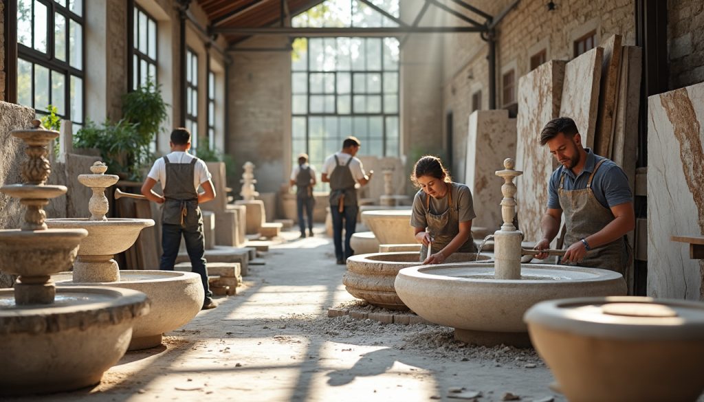 découvrez des fontaines en pierre naturelle artisanales, réalisées sur-mesure par des créateurs passionnés. apportez authenticité et élégance à vos espaces extérieurs grâce au savoir-faire unique de nos artisans.