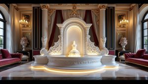découvrez nos fontaines en marbre élégantes, idéales pour sublimer les salons haut de gamme avec une touche d’exception et de raffinement. design luxueux et qualité supérieure garantis.