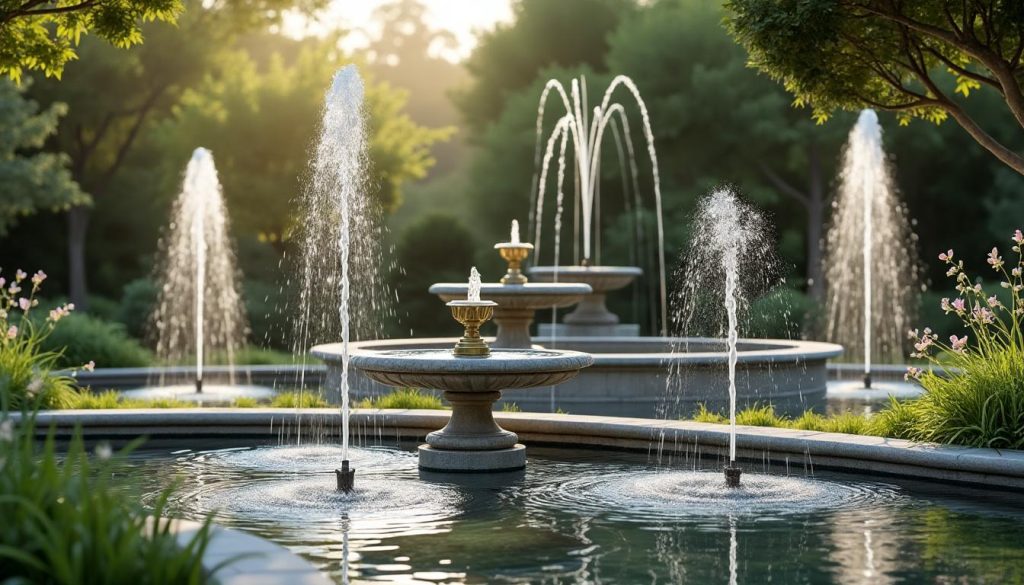 découvrez nos jets d’eau décoratifs adaptés à toutes les tailles de fontaines, pour embellir petits jardins comme grands espaces avec élégance et fluidité.