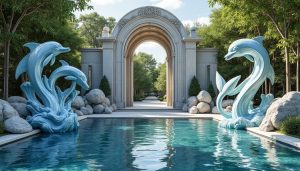 découvrez nos statues et sculptures aquatiques, idéales pour sublimer l'entrée de votre jardin ou espace extérieur avec élégance et originalité.