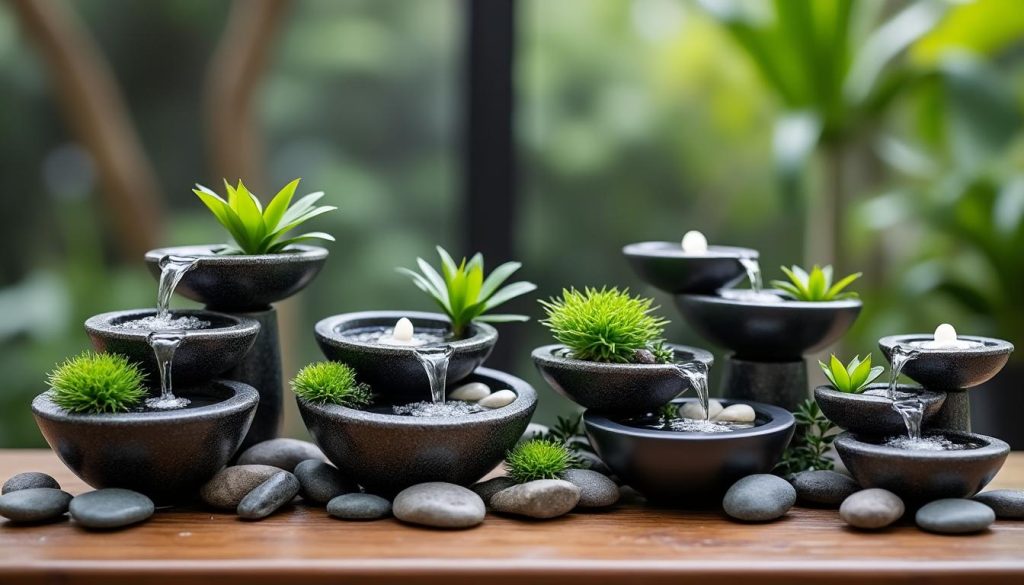 découvrez des cadeaux insolites avec nos mini-fontaines décoratives, parfaites pour apporter une touche originale et apaisante à votre intérieur.