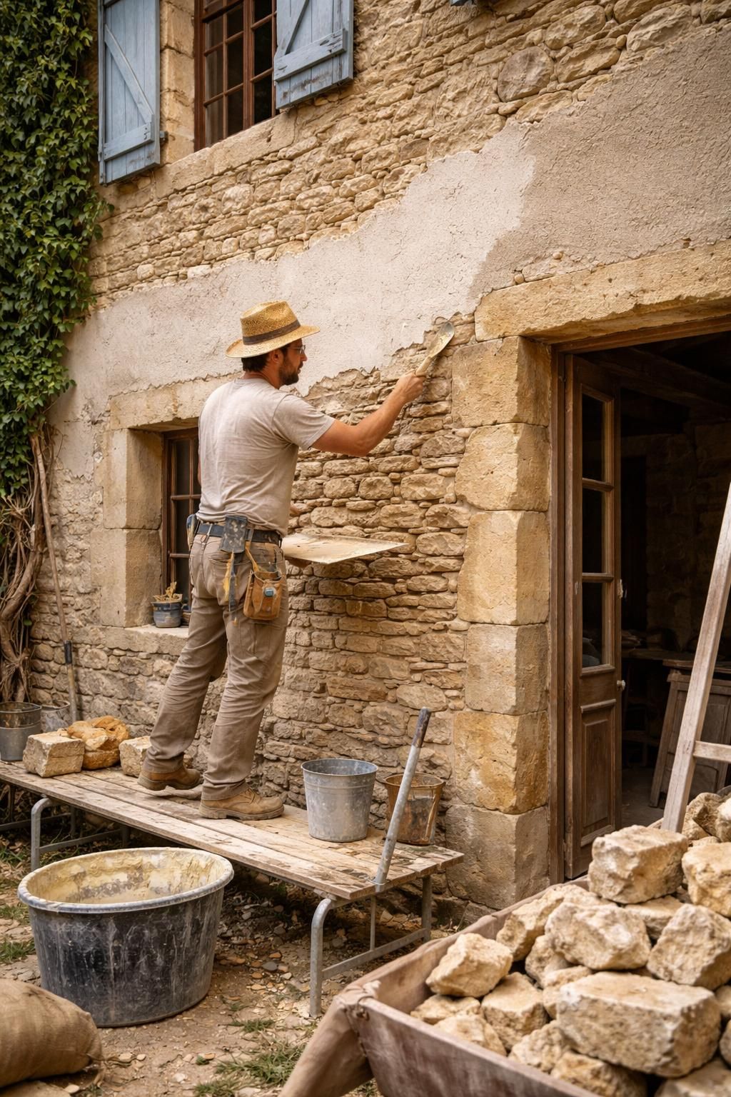 découvrez comment rénover une bâtisse ancienne en utilisant des enduits à la chaux et des dalles en pierre de bourgogne nobles pour allier tradition, durabilité et esthétique.