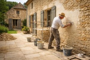 découvrez comment rénover une bâtisse ancienne en utilisant des enduits à la chaux et des dalles en pierre de bourgogne, pour un résultat noble et authentique alliant tradition et durabilité.
