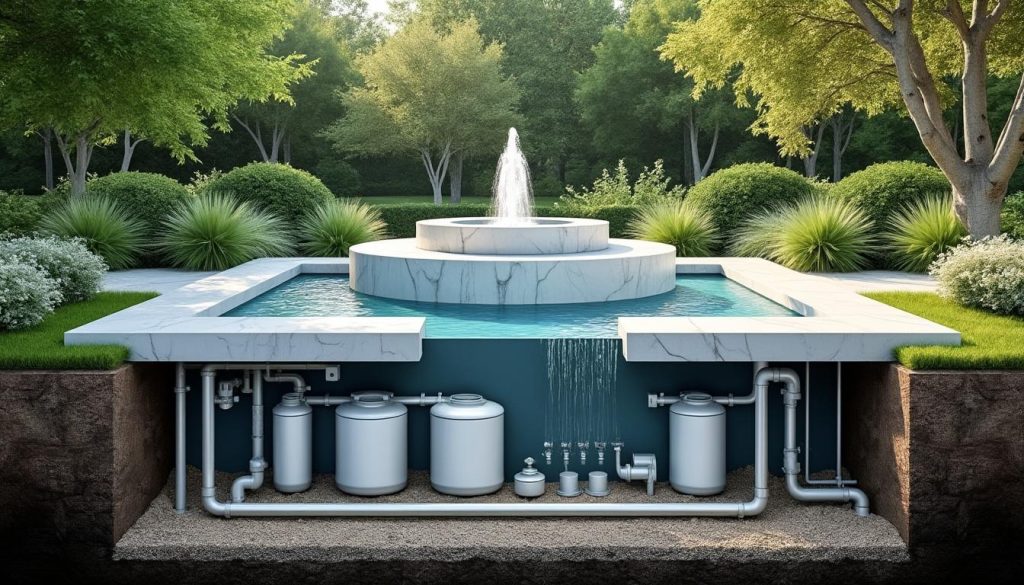 découvrez nos solutions pratiques de réservoirs enterrés pour alimenter efficacement vos fontaines extérieures, alliant esthétisme et fonctionnalité.